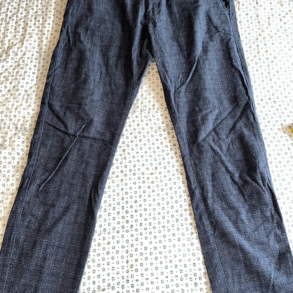 J. Crew Men's Dark Gray Plaid Pants